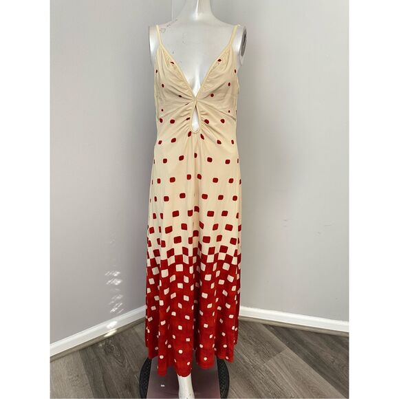 NWT  Johanna Ortiz Rhythmn Oasis Gradient Keyhole Maxi Dress Size 10 $1450 - Picture 3 of 10